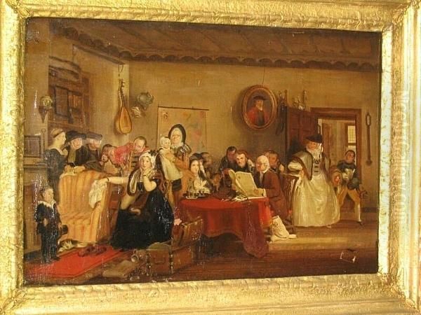 Reading The Will Oil Painting by Sir David Wilkie