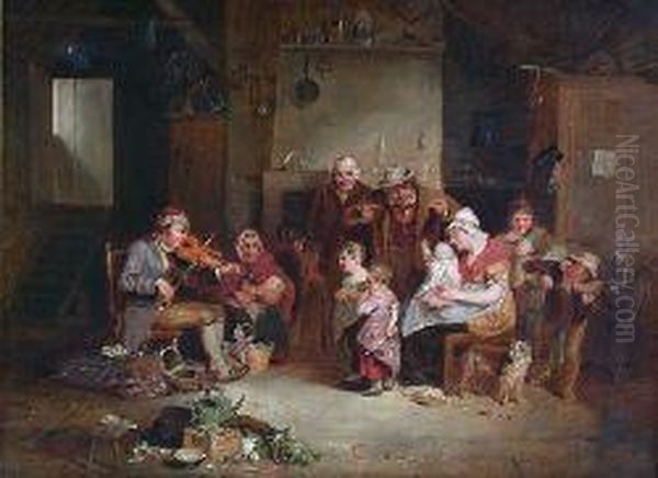 The Blind Fiddler Oil Painting by Sir David Wilkie