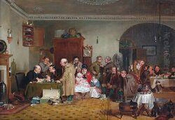 Rent Day Oil Painting by Sir David Wilkie