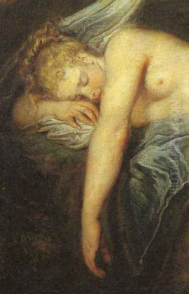 Jupiter und Antiope (detail 1) Oil Painting by Jean-Antoine Watteau