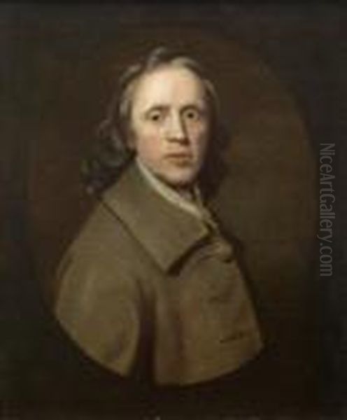 Portrait Of A Gentleman Oil Painting by Josepf Wright Of Derby