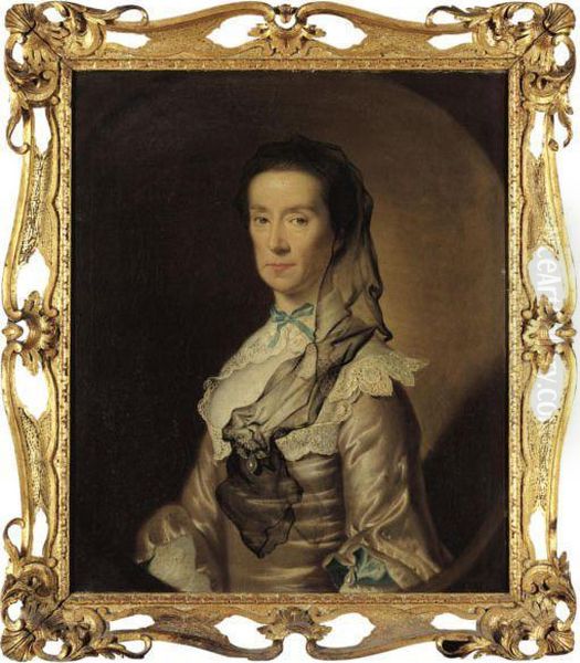 Portrait Of Catherine Oil Painting by Josepf Wright Of Derby