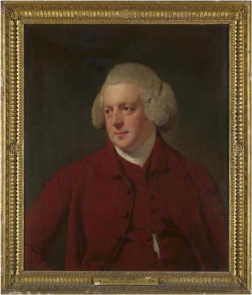 Portrait Of William Alvey Darwin (1726-1783) Oil Painting by Josepf Wright Of Derby