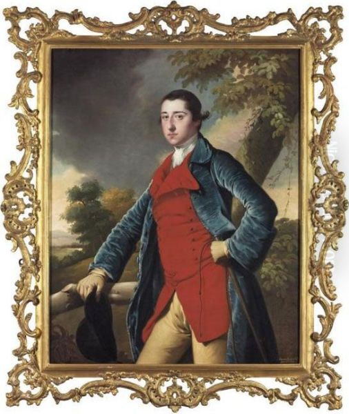 Portrait Of Francis Burdett, Three-quarter-length Oil Painting by Josepf Wright Of Derby