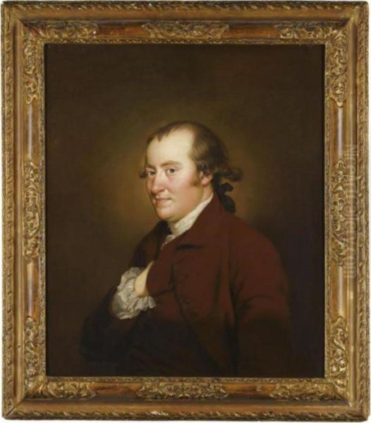 Portrait Of John Atherton Oil Painting by Josepf Wright Of Derby