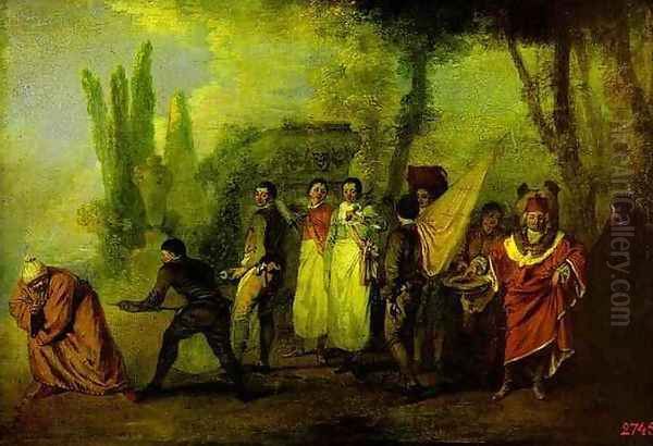 Satire on Physicians Oil Painting by Jean-Antoine Watteau