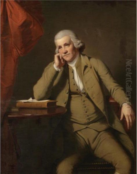 Portrait Of Jebediah Strutt Oil Painting by Josepf Wright Of Derby