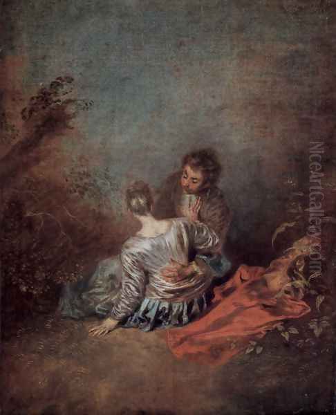 The lucky case Oil Painting by Jean-Antoine Watteau