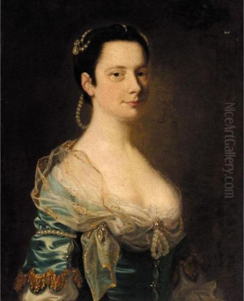 Portrait Of A Lady Oil Painting by Josepf Wright Of Derby