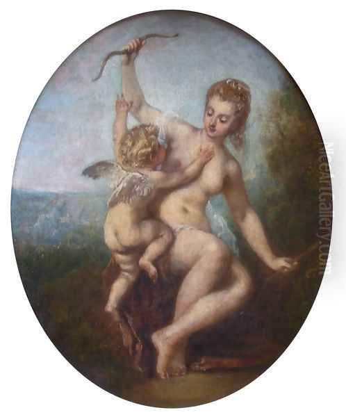 L'Amour désarmé Oil Painting by Jean-Antoine Watteau