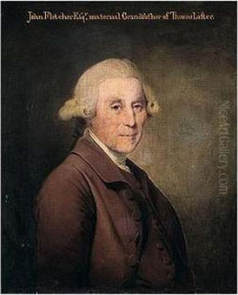 Portrait Of John Fletcher Oil Painting by Josepf Wright Of Derby