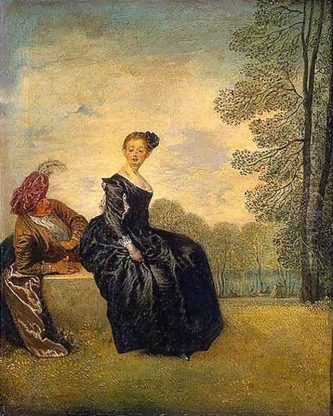 The Schmollende Oil Painting by Jean-Antoine Watteau