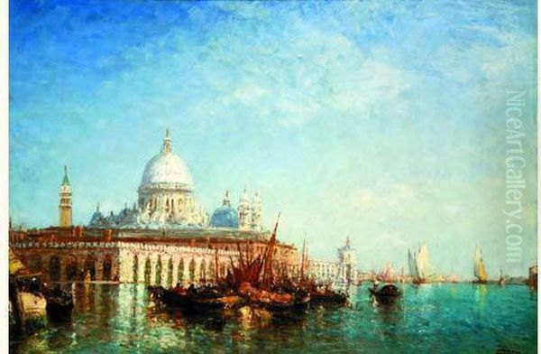 La Salute Vue De La Giudecca Oil Painting by Felix Ziem