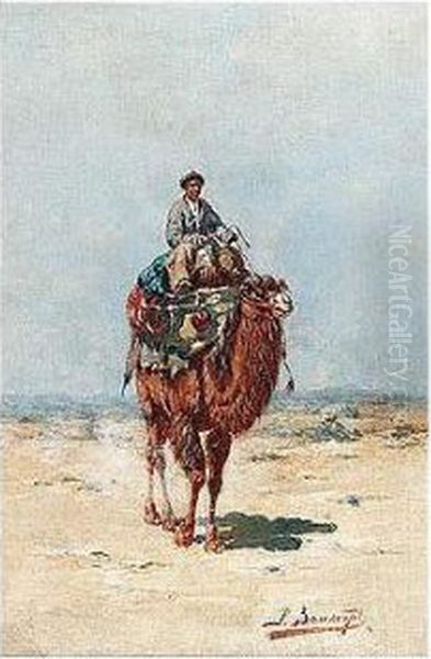 Kirghiz On A Camel Oil Painting by Richard Karlovich Zommer