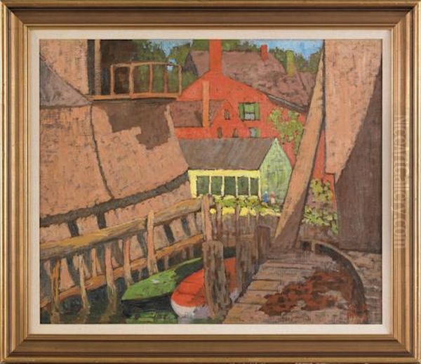 Drydock Rockport Oil Painting by Yarnall Abbott