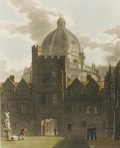 A History Of The University Of Oxford Oil Painting by Rudolf Ackermann