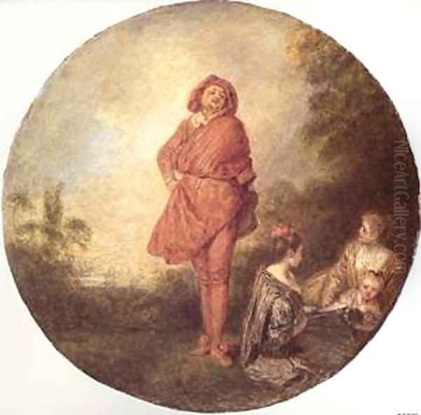 L-Orgueilleux Oil Painting by Jean-Antoine Watteau