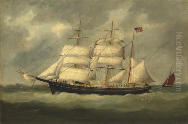 The Oil Painting by Marie-Edouard Adam Of Le Havre