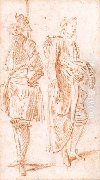 Untitled Oil Painting by Jean-Antoine Watteau