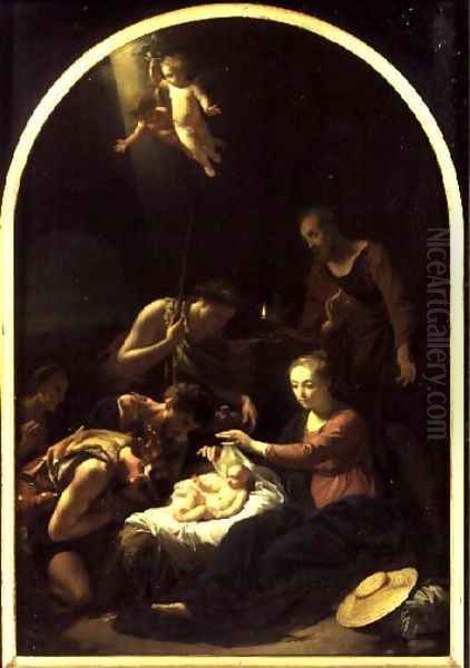 Adoration of the Shepherds, 1703 Oil Painting by Adriaen Van Der Werff