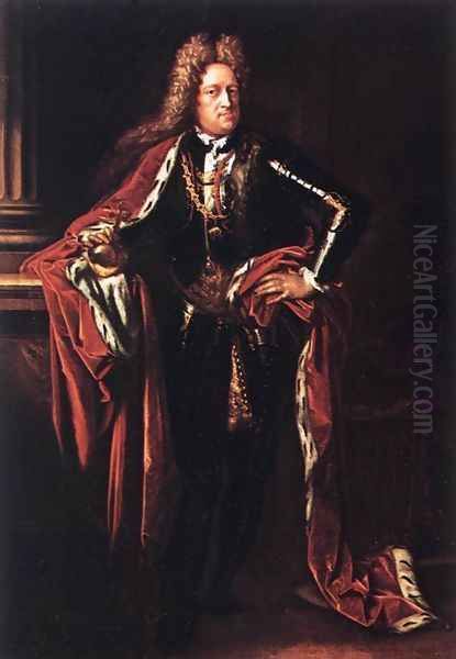 Johann Wilhelm, Elector Palatine of Pfalz 1700 Oil Painting by Adriaen Van Der Werff