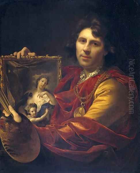 Self-Portrait Oil Painting by Adriaen Van Der Werff