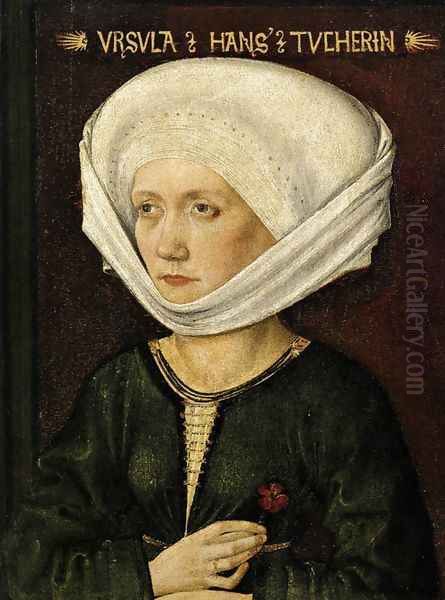 Portrait Of Ursula Tucher 1478 Oil Painting by Michael Wolgemut