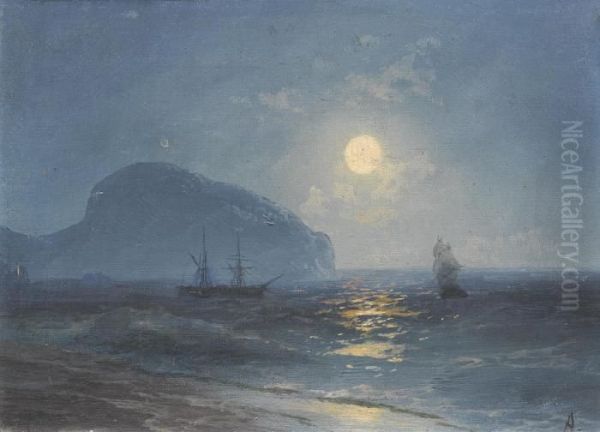 Moonlight Oil Painting by Ivan Konstantinovich Aivazovsky