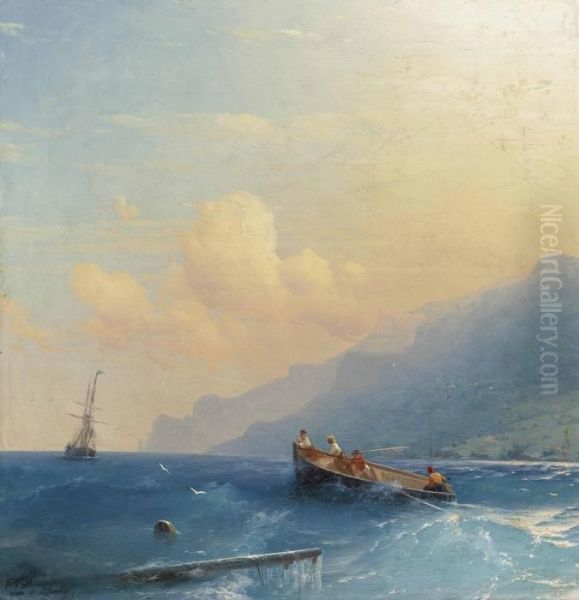 Searching For Survivors Oil Painting by Ivan Konstantinovich Aivazovsky