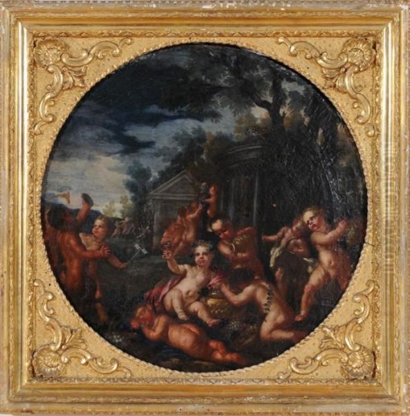 Baccanale Di Putti Oil Painting by Francesco Albani