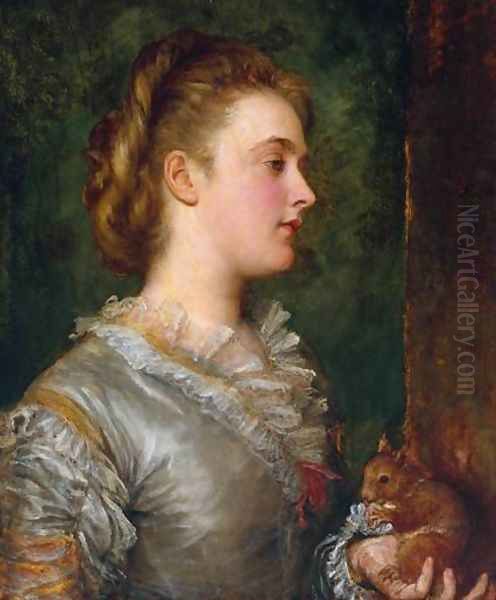 Dorothy Tennant Later Lady Stanley Oil Painting by George Frederick Watts