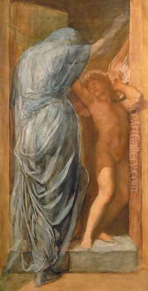 Love and Death Oil Painting by George Frederick Watts