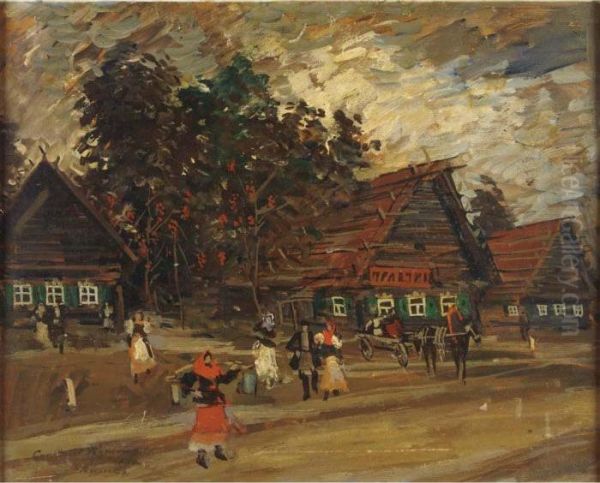 Russian Village by Alexei Konstantinovich Korovin