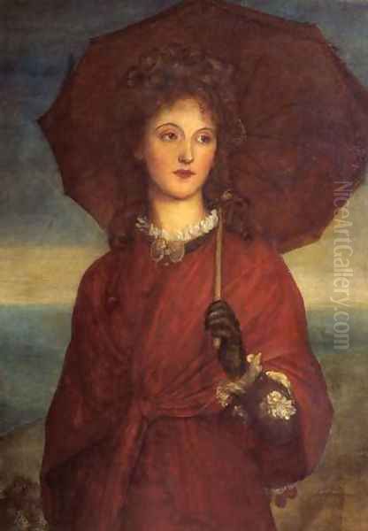 Eveleen Tennant Later Mrs F W H Myers Oil Painting by George Frederick Watts