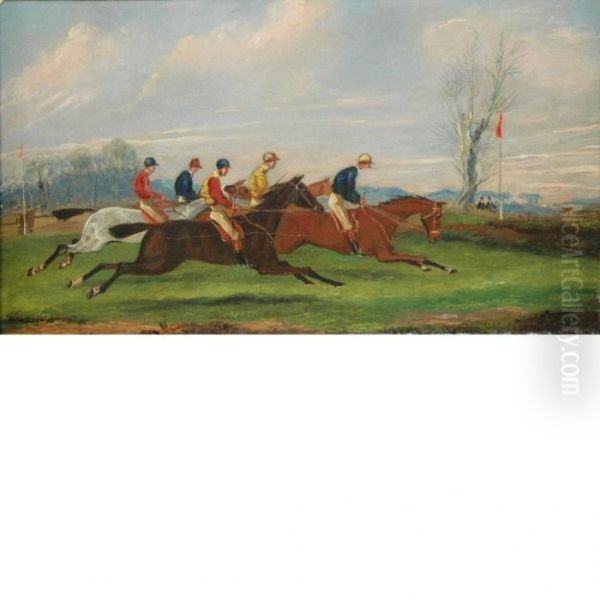 Steeple Chase Oil Painting by Henry Thomas Alken