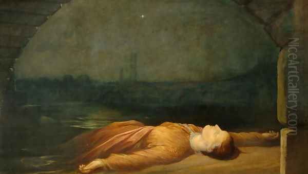 Found Drowned, 1848-50 Oil Painting by George Frederick Watts