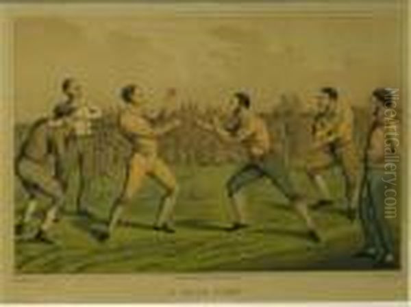 A Prize Fight Oil Painting by Henry Thomas Alken