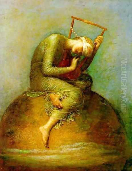 Hope Oil Painting by George Frederick Watts