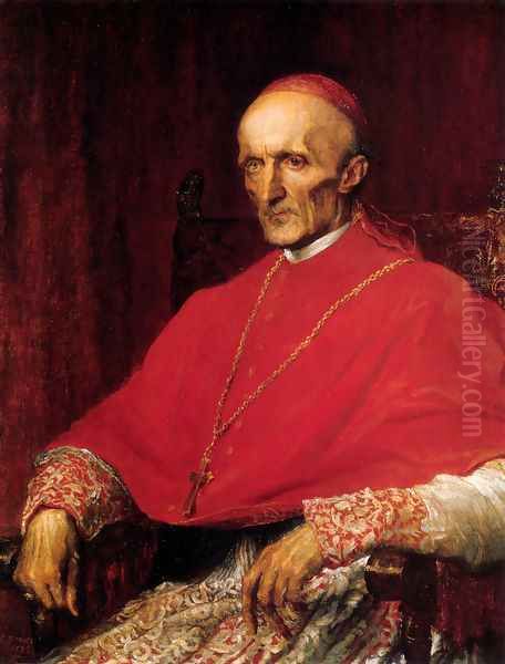 Cardinal Manning Oil Painting by George Frederick Watts