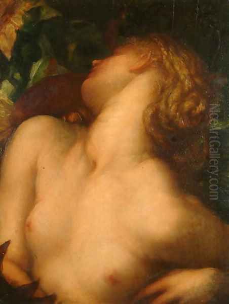 Clytie, late 1860s Oil Painting by George Frederick Watts