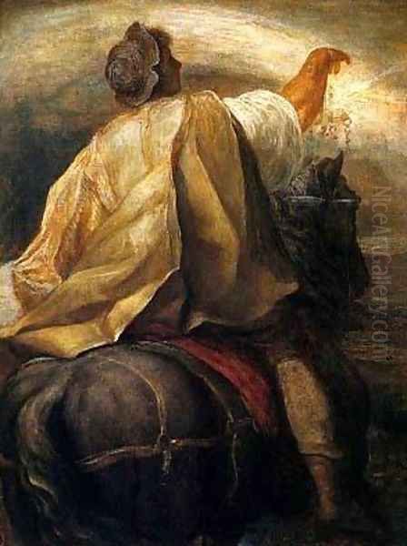 The Rider on the Black Horse Oil Painting by George Frederick Watts