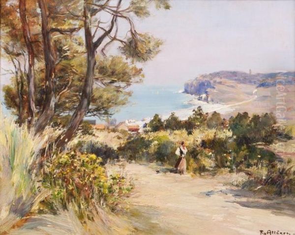 Bord De Cote Animee Oil Painting by Raymond Allegre