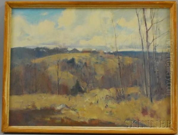 November, Southboro Hills Oil Painting by Charles Curtis Allen