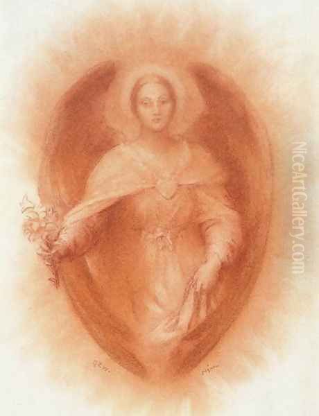 The Angel of the House Oil Painting by George Frederick Watts