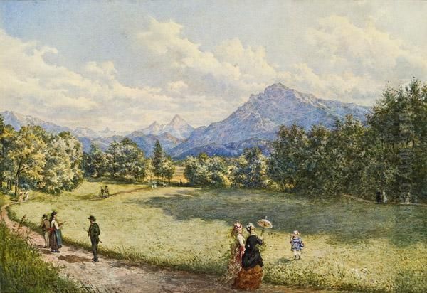 Blick Auf Den Untersberg Oil Painting by Franz Alt