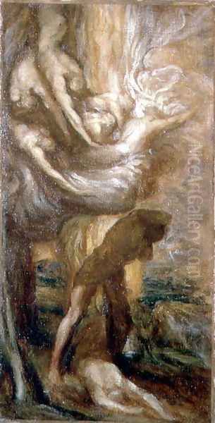 The Curse of Cain Oil Painting by George Frederick Watts