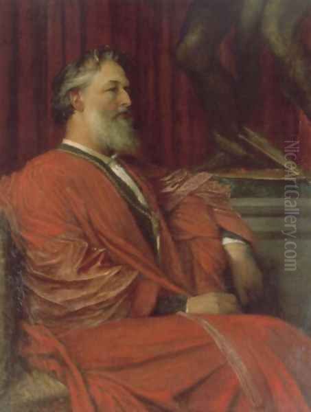 Frederic Lord Leighton PRA Oil Painting by George Frederick Watts