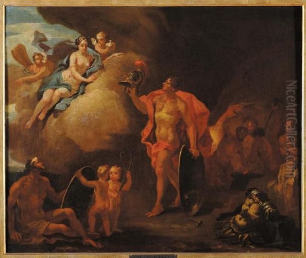 Scena Mitologica Oil Painting by Jacopo (Giacomo) Amigoni