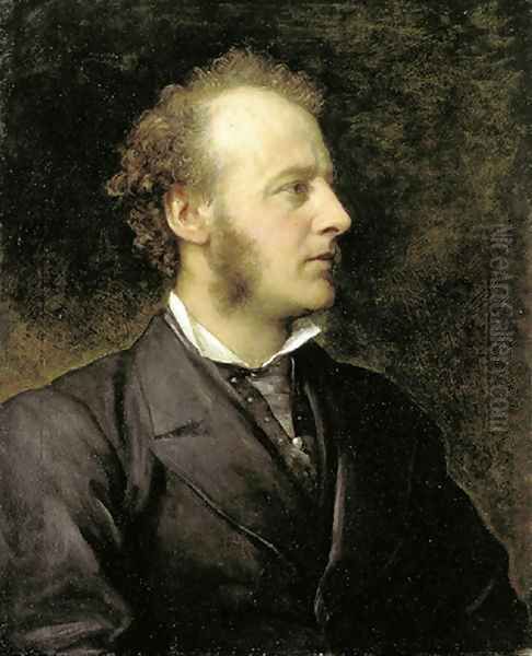 Portrait Of Sir John Everett Millais Oil Painting by George Frederick Watts