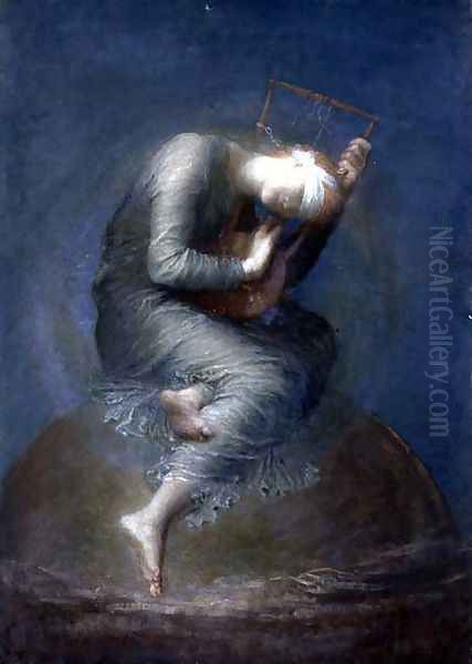 Hope 2 Oil Painting by George Frederick Watts